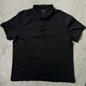 Banana Republic Men's Luxe Touch Performance Polo Shirt, Black, Large